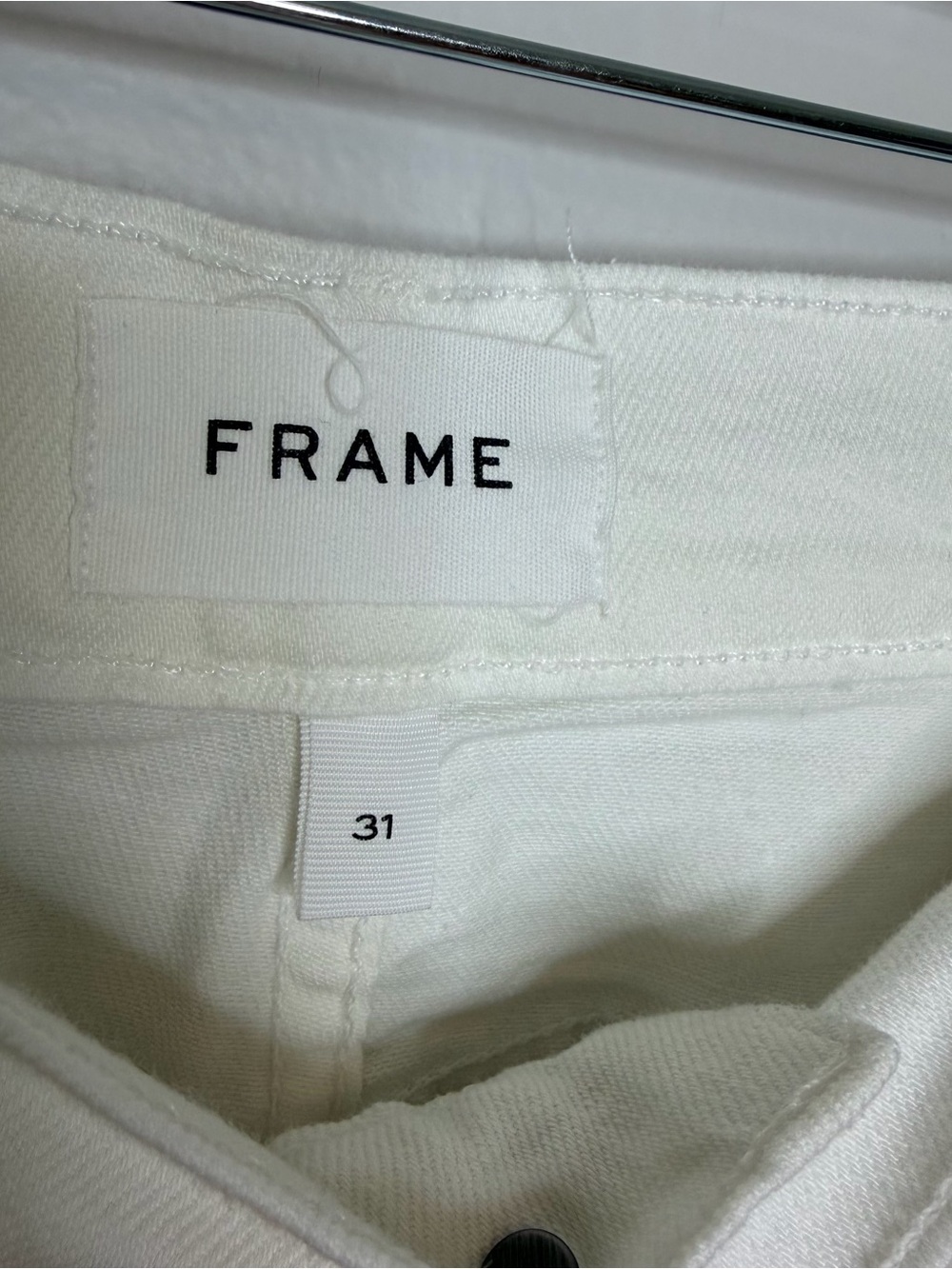Frame Le Palazzo White Denim Wide Leg Jeans Womens 31 - Picture 9 of 10